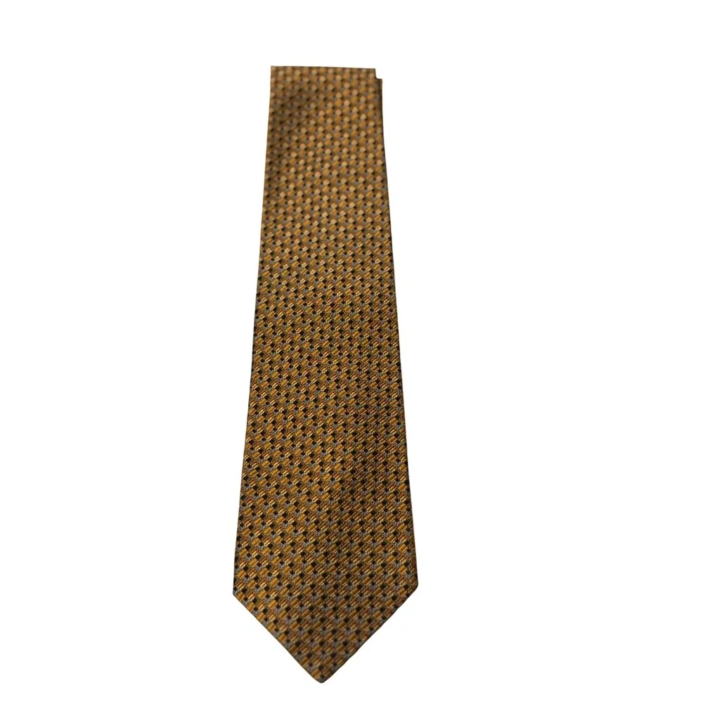Zanzara luxury Necktie Silk Woven Geometric Pattern Business Career Preowned EUC